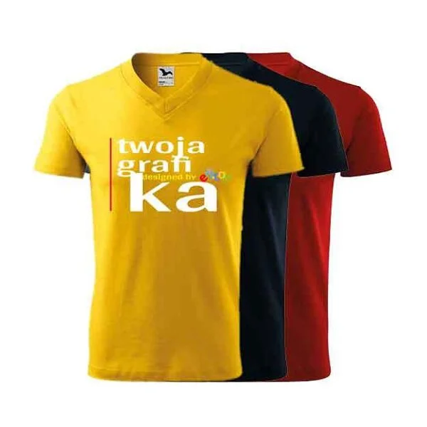 Koszulka unisex Malfini V-Neck z Twoim nadrukiem